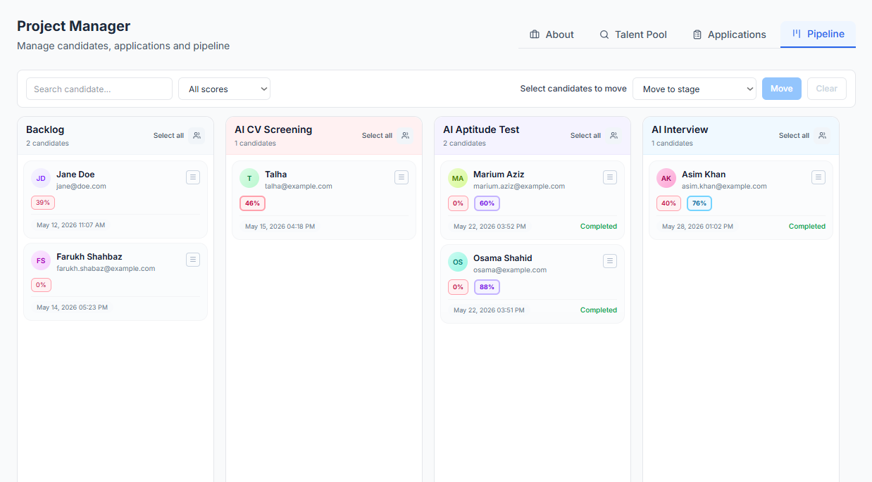 Kanban Pipeline Board